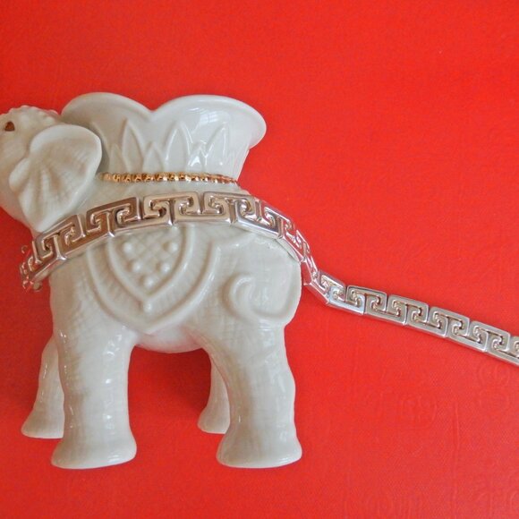 Mint Vtg.Millor Italy 925 Sterling Silver 23.06g Greek Key Bracelet Unisex - Picture 5 of 15